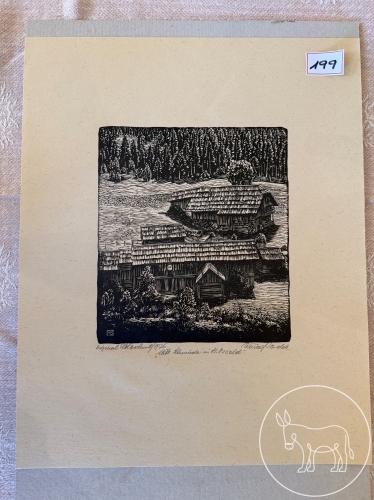 199 - Orig. Holzschnitt Sodek