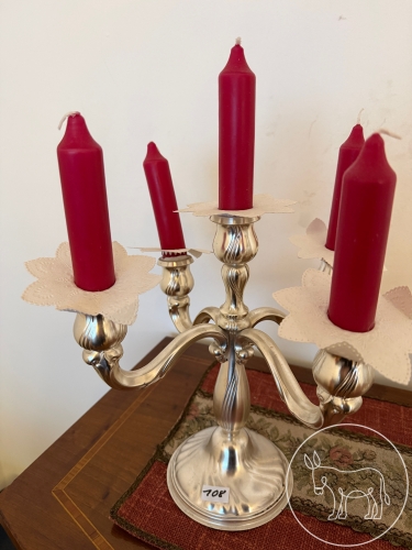 Bild 108 - 4-armiger versilb. Kerzenleuchter