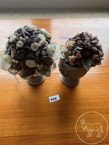 199 - 2 Gewürzsträußchen in Zinn 1836