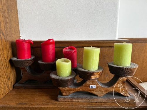 Bild 367 - 2 Kerzenständer Holz