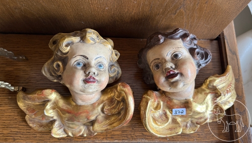 Bild 372 - 2 Engel aus Holz