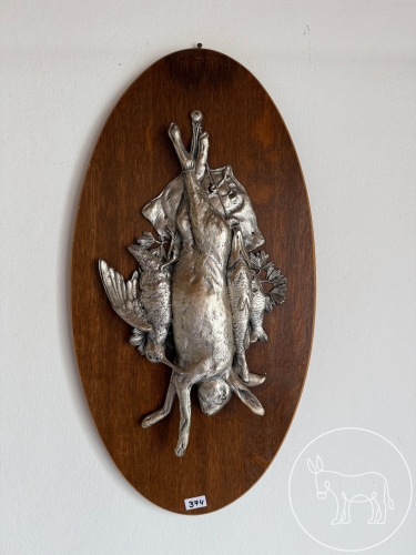 Bild 374 - Hase auf Holzplatte