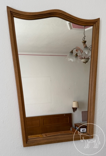 Bild 489 - geschwungener Spiegel Holz