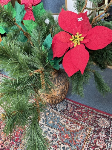 533 - Kunstblumen Konvolut in Vase