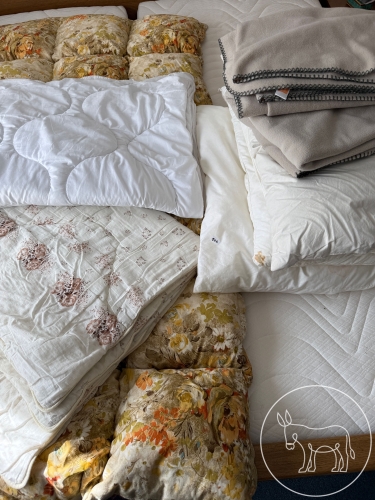 547 - Decken und Kissen Konvolut