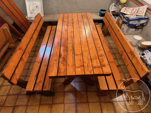 Bild 376 - Holztisch mit 2 Bänken