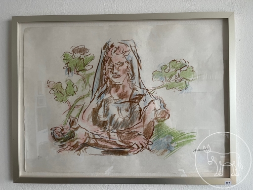 Bild 381 - Litho, sign. O. Kokoschka