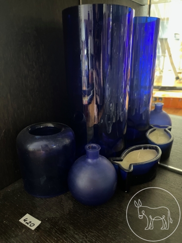 Bild 420 - blaues Glasdeko-Konvolut