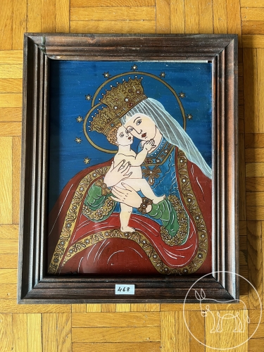 Bild 468 - Keramikbild Madonna mit Kind