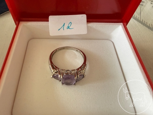 12 - Sterlingsilber Ring mit Amethyst