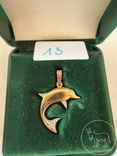 13 - Goldanhänger Delfin
