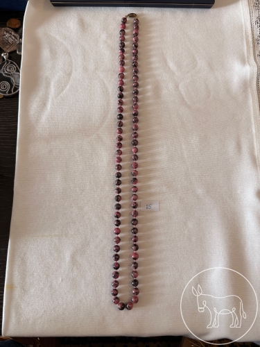 25 - Rhodonit-Kette geknüpft mit Si