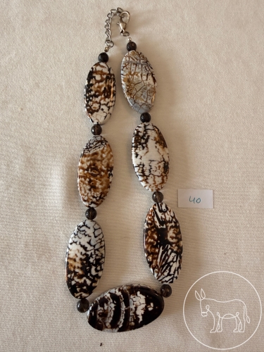 40 - Feuerdrachen-Achat-Kette