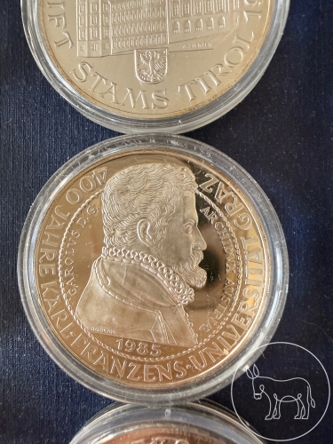 100 - 500 Schilling Silbermünze