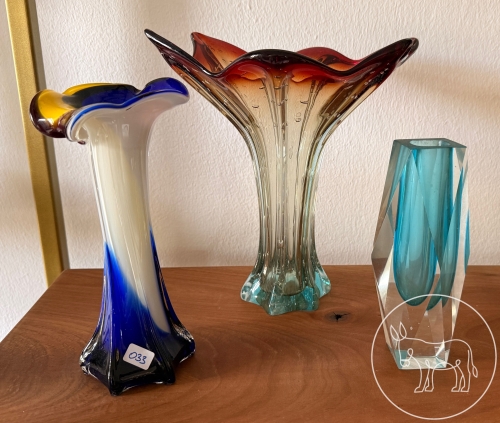 033 - Murano-Glasvasen 3 Stk.