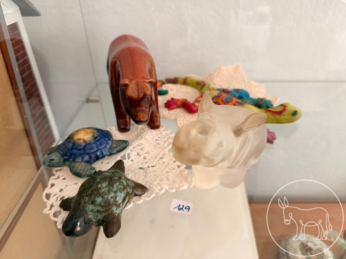129 - Deko-Tiere aus Glas, Porzellan
