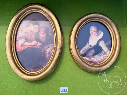 Bild 182 - 2 Portraits in ovalem Rahmen
