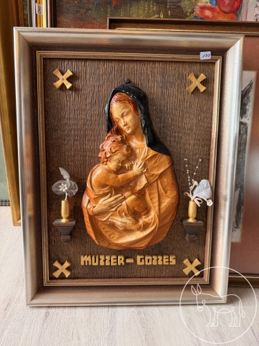 Bild 199 - Madonnen-Relief gerahmt