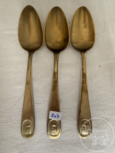307 - 3 antike Suppenlöffel