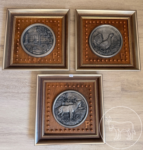 401 - 3 Zinn-Relief-Bilder