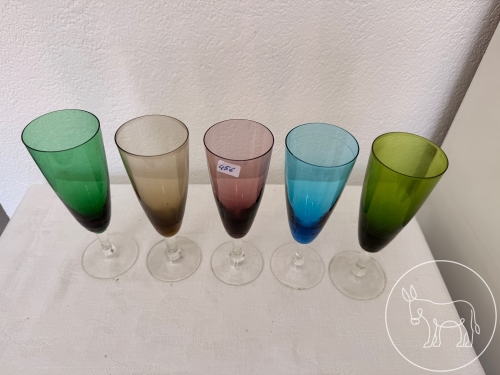 Bild 456 - 5 bunte Sektflöten