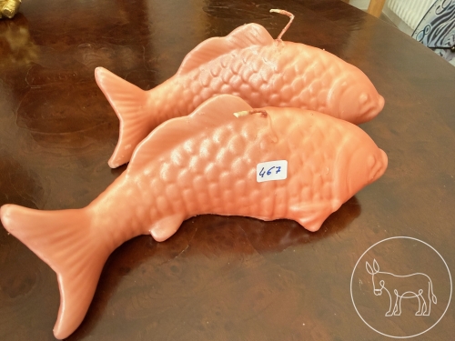 Bild 467 - 2 Fische als Kerzen