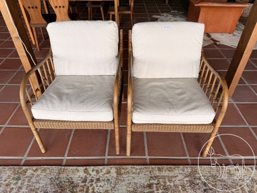 050 - 2 Rattan-Feauteuils