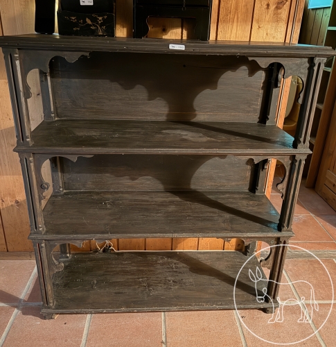 153 - Schwarzes Vintage Holzregal