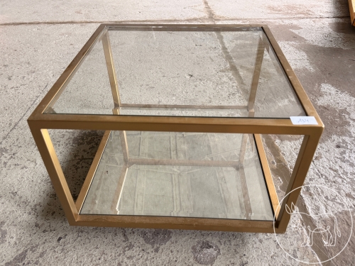 134 - Couchtisch Glas/Spiegel Cube