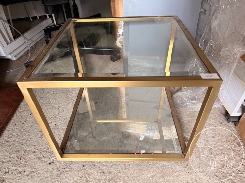 135 - Couchtisch Glas/Spiegel Cube