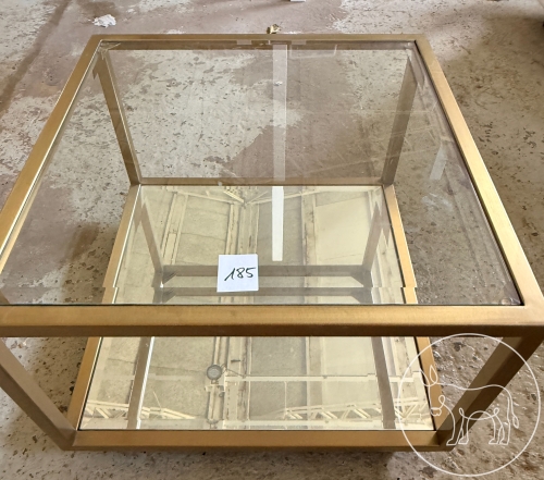 185 - Couchtisch Glas/Spiegel Cube