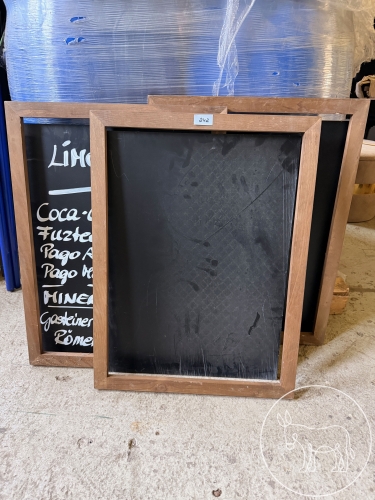 242 - 3 Holzrahmen mit Schiefertafel
