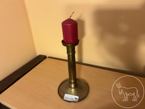 Bild 033 - Antiker Messing Kerzenhalter