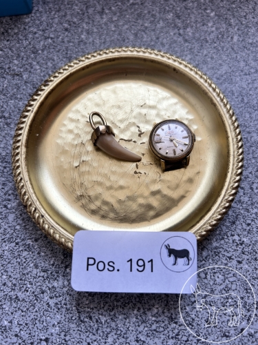 Bild 191 - Glasuntersetzer, Uhr Zahn