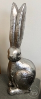 Deko-Figur silberner Hase