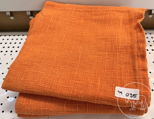 Bild 035 - 3 Stück Leinendecke orange