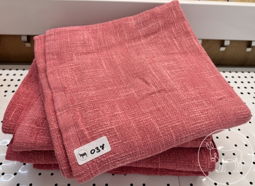 Bild 037 - 4 Stück Leinendecke rosa