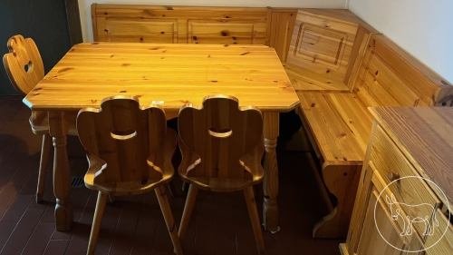 450 - Eckbank mit 3 Sessel & Tisch