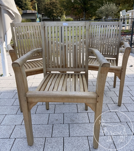098 - 3 Teakholz Sessel