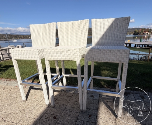 Bild 264 - 3 Outdoor Barhocker Kunststoff