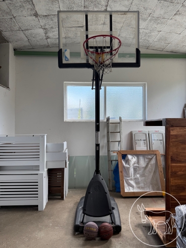018 - Spalding Basketballkorb mit Spalding-Bällen