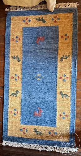 077 - Kelim blau/gelb