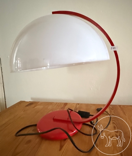268 - Lampe 60er Jahre rot/weiß