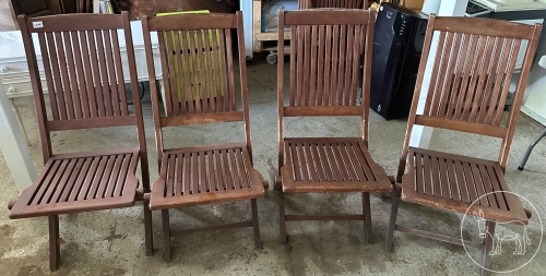 006 - 4 Stück Gartenstühle massiv