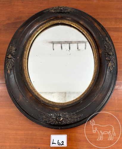 Bild 062 - Runder Wandspiegel Holz