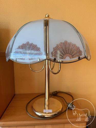 040 - Stehlampe Messing/Glas