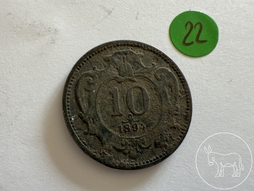 022 - 10 Heller Münze aus 1894