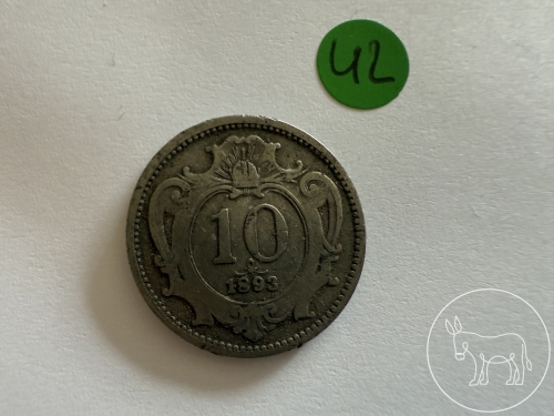 042 - 10 Heller Münze aus 1893