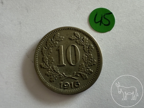 045 - 10 Heller Münze aus 1916