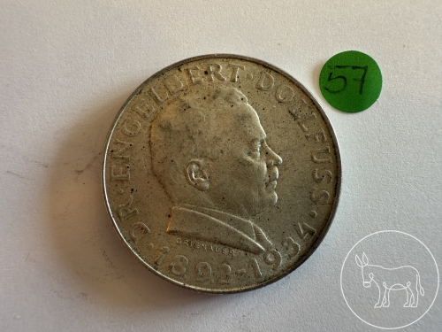 057 - Silbermünze Doppelschilling